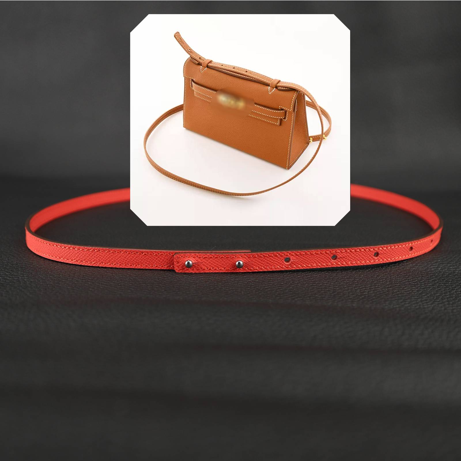 13mm width epsom leather Replacement shoulder strap for Kelly pochette,kelly Dan