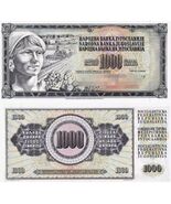 1981 Yugoslavia 1000 Dinara Banknote | Vintage Socialist Era Collectible - $4.93 CAD