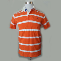 POLO Ralph Lauren Men&#39;s Size S Short Sleeve Polo Shirt Orange Stripes qu... - £45.74 GBP