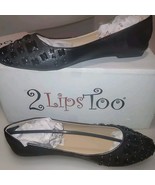 New 2 Lips Too Paige  Womens  Flats Slip On Studded Casual Shoes Black 8.5 - $176.89 MXN