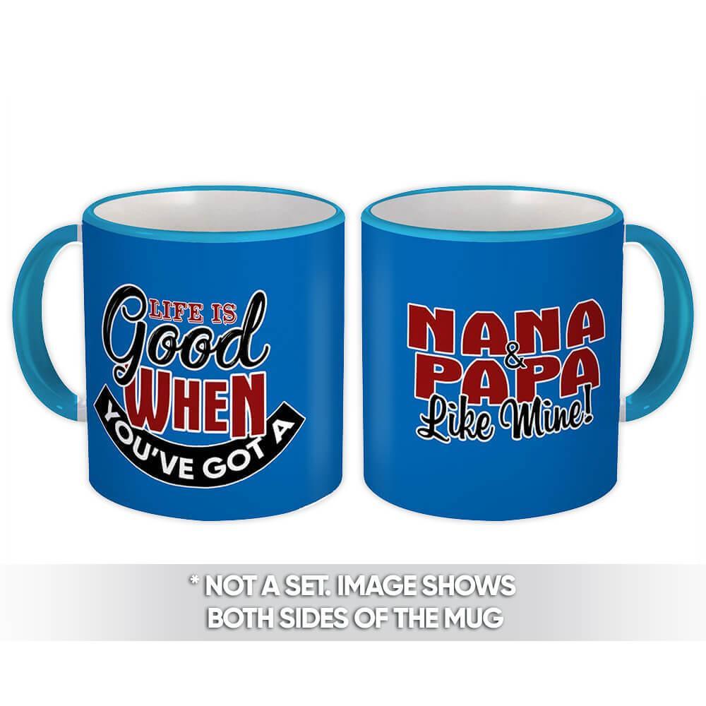 Nana and Papa Like Mine : Gift Mug Life is Good Grandmother Grandfather - $15.90