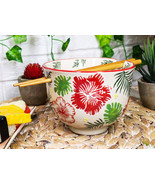 Pack Of 2 Colorful Nectar Flowers Ramen Noodles Soup Bowl With Bamboo Ch... - $39.37 CAD