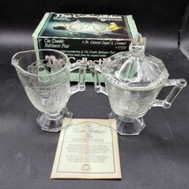Vintage JEANNETTE GLASS Sugar &amp; Creamer Set DOUBLE BALTIMORE PEAR &amp; Box ... - $521.01 MXN