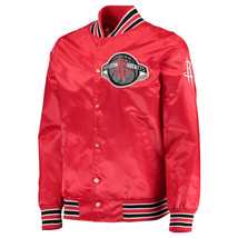 NBA Houston Rockets Vintage Red Satin Bomber Letterman Baseball Varsity Jacket - £109.35 GBP