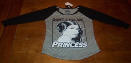 WOMEN&#39;S TEEN STAR WARS PRINCESS LEIA &quot;Don&#39;t Call Me Princess&quot; T-shirt XS... - £15.82 GBP