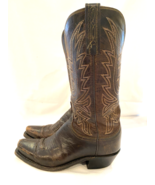 Vintage 1883 Lucchese Women's Brown Cowboy Boots 6B #N7559 - $189.99