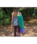 Recycled Yoga Bag Green Upcycled Yoga Mat Bag Ecofriendly Yoga Pilates Bag - $0.00