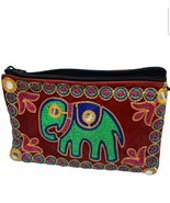 Boho Elephant Clutch Purse Embroidered Handmade Gypsy Wallet Festival Ba... - $274.48 MXN