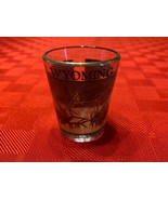 Wyoming Clear w/ Elk &amp; Gold Rim Souvenir Shot Glass 2.25&#39; Tall - $8.59