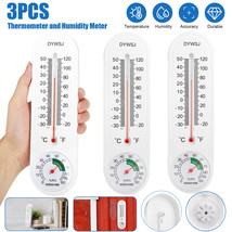 3Pcs Wall Thermometer Indoor Outdoor Mount Garden Greenhouse Home Humidi... - £14.93 GBP
