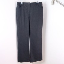 Sag Harbor Women&#39;s 10 Charcoal Denim Straight Leg Chino Trouser Pants - $16.00