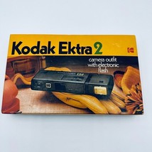 Vintage Kodak Ektra 2 Camera Outfit Electronic Flash Wrist Strap Original Box - $19.79