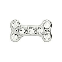 Origami Owl Charm (New) Silver Crystal Dog Bone - (CH1001) - $8.79