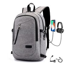 Classic Oxford Laptop Backpack Men USB Charging 15.6 Inch Computer Trave... - £85.61 GBP