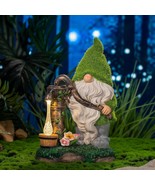Solar Fall Gnome Pumping Water Statue Figurine Garden Yard Ornament Home... - €32,20 EUR