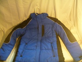 Athletic Works Boys Winter Jacket Blue / Black SIZE XL (16/18) wc 12147 - £15.91 GBP