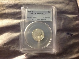 1986-S  Jefferson Nickel  Proof 69DC  PCGS - £19.76 GBP