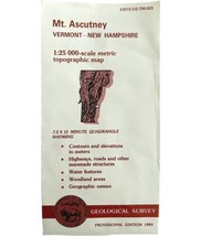 Map Mt Ascutney Vermont NH Geological Topographic Survey 1984 24 x 38&quot; DWX6A - £23.81 GBP