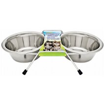WESTMINSTER PET PRODUCTS 16 oz Stainless Steel Double Diner Bowl - $443.89 MXN