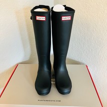 HUNTER Original Tall Waterproof Rain Boot, Black Gray, Adjustable, Rubbe... - $139.00