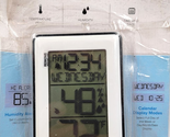 La Crosse Indoor Temperature &amp; Humidity Station Clock Calendar Desktop Wall - $14.00