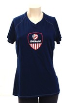 Adidas Blue USA Volleyball Short Sleeve Athletic Shirt Women&#39;s M NEW - $49.99