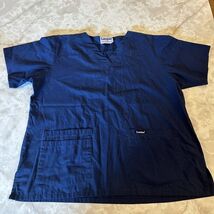 Landau Blue Womens Scrub Top Shirt Size Large - $6.89
