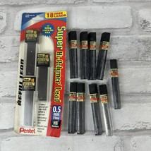 Pentel Super Hi-Polymer Lead Refills .5mm HB Black 12 Tubes New - $13.46