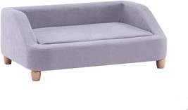 36-In. Microfiber Gray Rectangular Dog Sofa For Medium-Sized Dogs, Stylish And M - $108.99