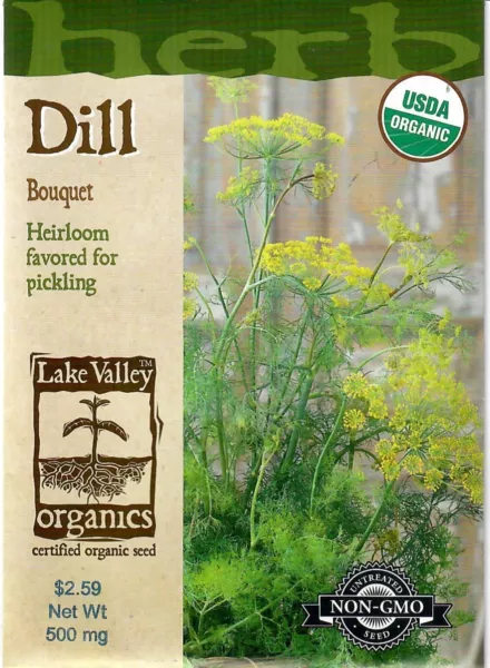Dill Bouquet Organic Herb Seeds Heirloom Non Gmo Lake Valley 12/24 Fresh New - £7.63 GBP