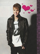 Justin Bieber teen magazine pinup clipping teen idols young leather jack... - $93.85 MXN