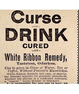 White Ribbon Alcoholism Cure Advertisement 1900 Victorian Medical Boston... - €21,90 EUR