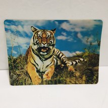 Vtg 3D Lenticular Postcard Majestic African Tiger Cat Stripes Collector Series - £16.66 GBP