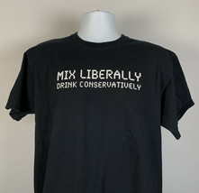 Svedka Vodka Mix Liberally Drink conservatively T Shirt Mens Large Black - £17.37 GBP