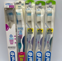 5 LOT Vintage 1993 Oral-B Advantage Toothbrush Soft 35 Compact Straight Angle - £19.14 GBP