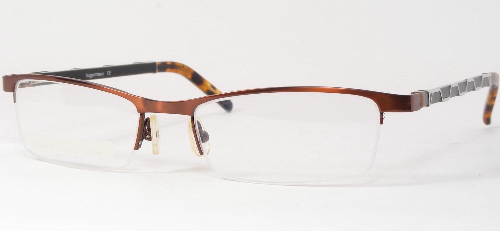 Vintage Augentraum AT 1077 2 Marron / Noir / Argent Unique Lunettes 53-1... - $86.13