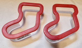  Christmas Gripper Cookie Cutters Plastic 2ea Stockings 3 1/2&quot; x 3&quot; NIB ... - $2.39 CAD