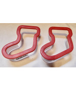  Christmas Gripper Cookie Cutters Plastic 2ea Stockings 3 1/2&quot; x 3&quot; NIB ... - $1.75