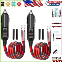 LED Lighted 12V/24V Car Cigarette Lighter Plug - 2 Pack with Heat Shrink... - $18.80