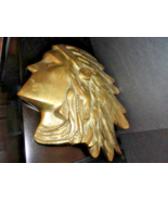 vintage brass  Indian head wall plaque - £139.71 GBP