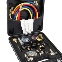 Automotive 4 Valve Manifold Gauge Compatible with R1234YF R134A and R404... - $183.42