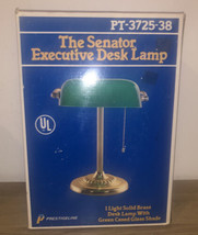 Vtg Brass  New Senators Executive Desk Lamp PT-3725-38 By Prestigeline - $137.20