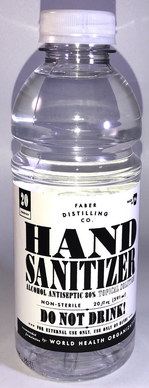 80% Alcohol Hand Sanitizer Bottle 20 fl oz.-BRAND NEW-SHIPS SAME BUSINESS DAY - $3.94