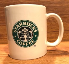 Starbucks Original Green Logo Coffee Tea Mermaid Siren White Mug Cup  - 2004 - £11.19 GBP