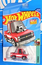 Hot Wheels New For 2022 Tooned Series #104 Tooned &#39;83 Chevy Silverado Red - £2.34 GBP