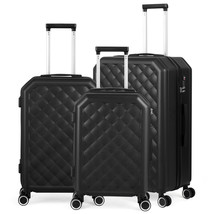 Set Of 3 Travel Luggage Bag Trolley Hard Shell Suitcase W/Tsa Lock(20&quot; 24&quot; 28&quot;) - £132.52 GBP