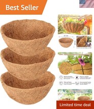 Versatile 3-Pack 20 Inch Coconut Fiber Liners for Hanging Planters &amp; Veg... - $772.92 MXN