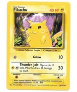 Pokémon Pikachu 58/102 Base Set Non Hologram Game Card 1999 Wizards NEW ... - £3.13 GBP