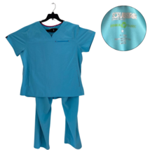 Scrubstar 2X Women&#39;s Scrub Set Blue Top &amp; Pants Ethical Fabric - $405.97 MXN