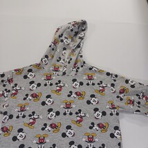 Disney Mickey Mouse Youth Medium Hoodie Gray All Over Print Pullover Sweatshirt image 12